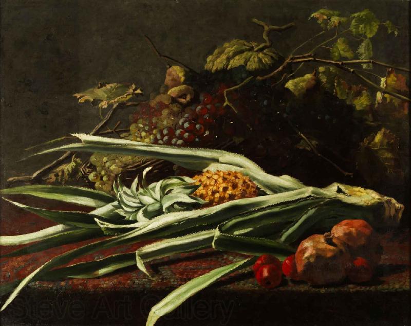 Frans Mortelmans Stillleben mit Ananas Germany oil painting art